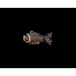 Phoenician Glass Fish Bead