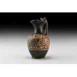 Etruscan Black-Figure Trefoil-Mouth Oinochoe