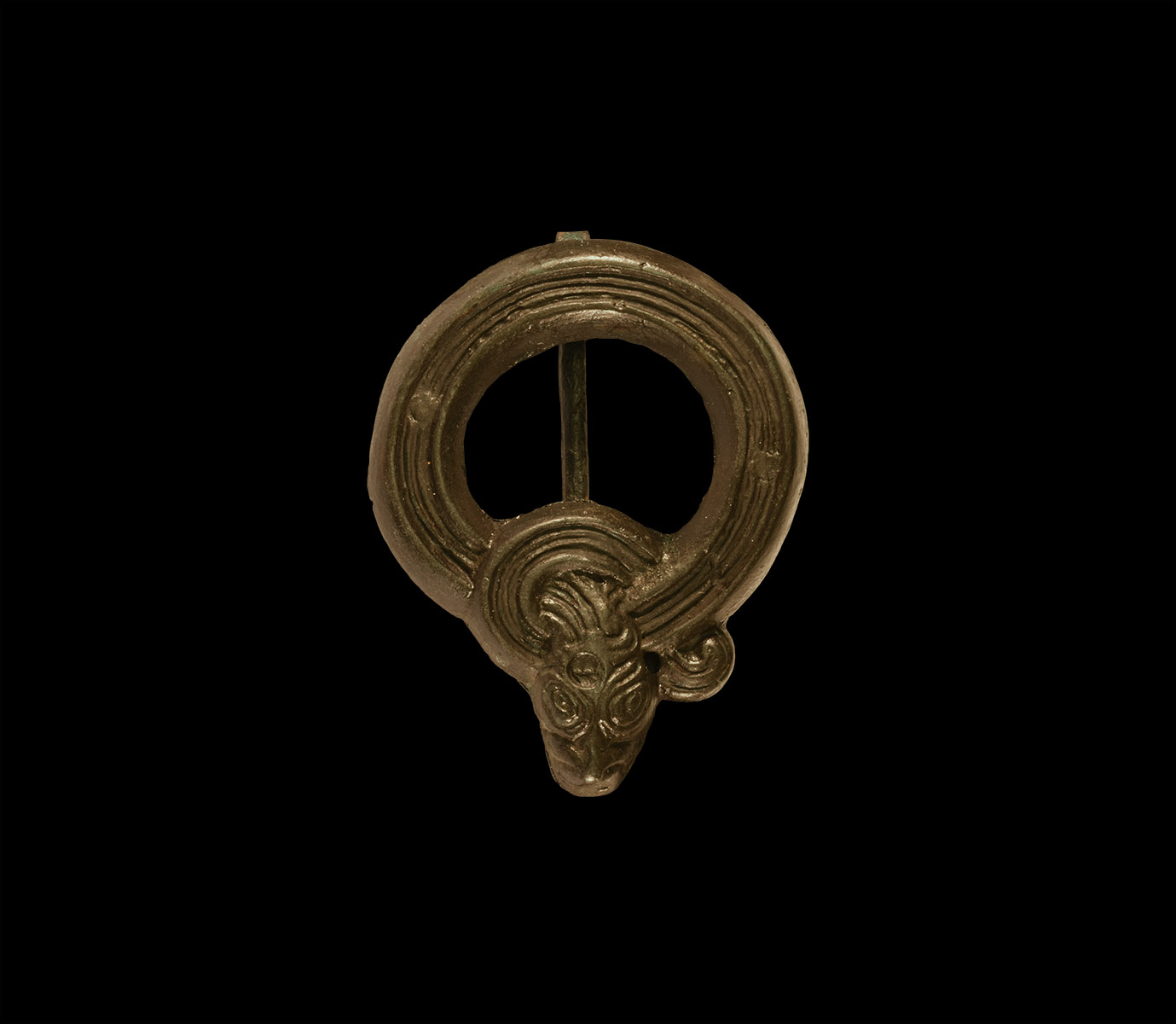 Viking Coiled Serpent Brooch