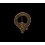 Viking Coiled Serpent Brooch