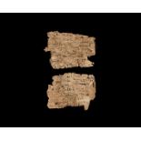 Egyptian Papyrus Page Fragment Group