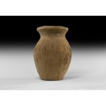 Chinese Neolithic Jar with Leather Effect