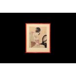 Japanese Kitagama Utamaro - Mother Suckling Child Woodblock Print