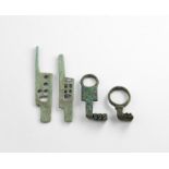 Roman Key and Lock Plate Group