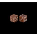 Roman Bone Dice Pair