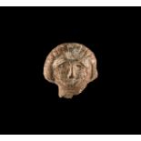 Phoenician Silver Goddess Head