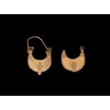 Islamic Gold Earring Pair