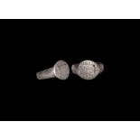 Medieval Engraved Silver Ring