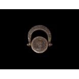 Roman Swivel Ring with Coins