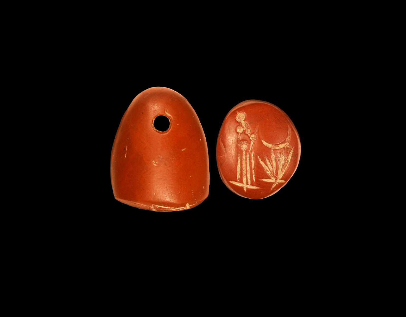 Western Asiatic Neo-Babylonian Stamp Seal with Worship Scene