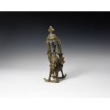 Indian Style Elephant Rider Statue