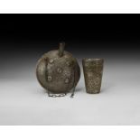 Islamic Style Flask and Beaker Group