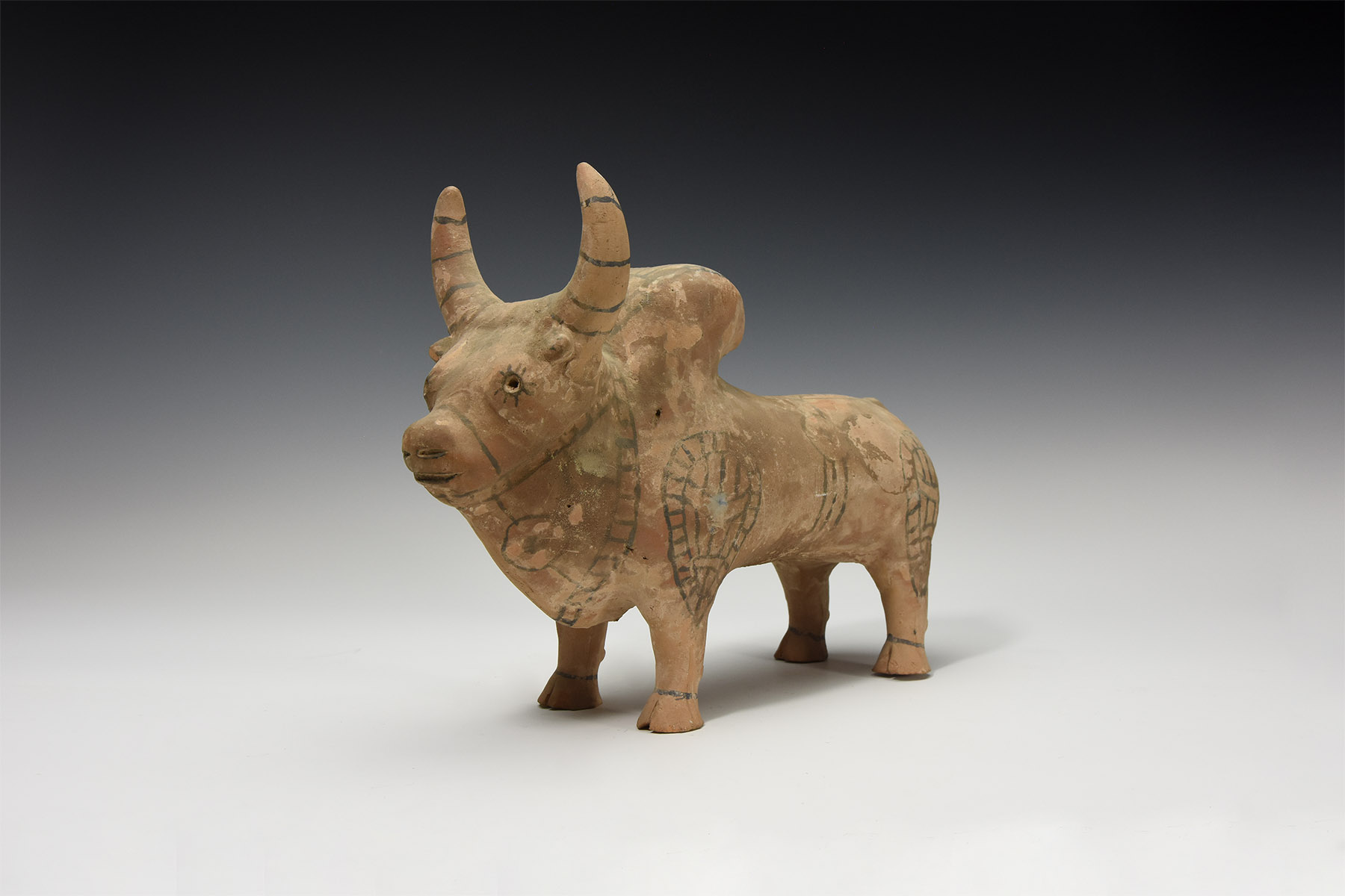 Large Indus Valley Style Painted Bull