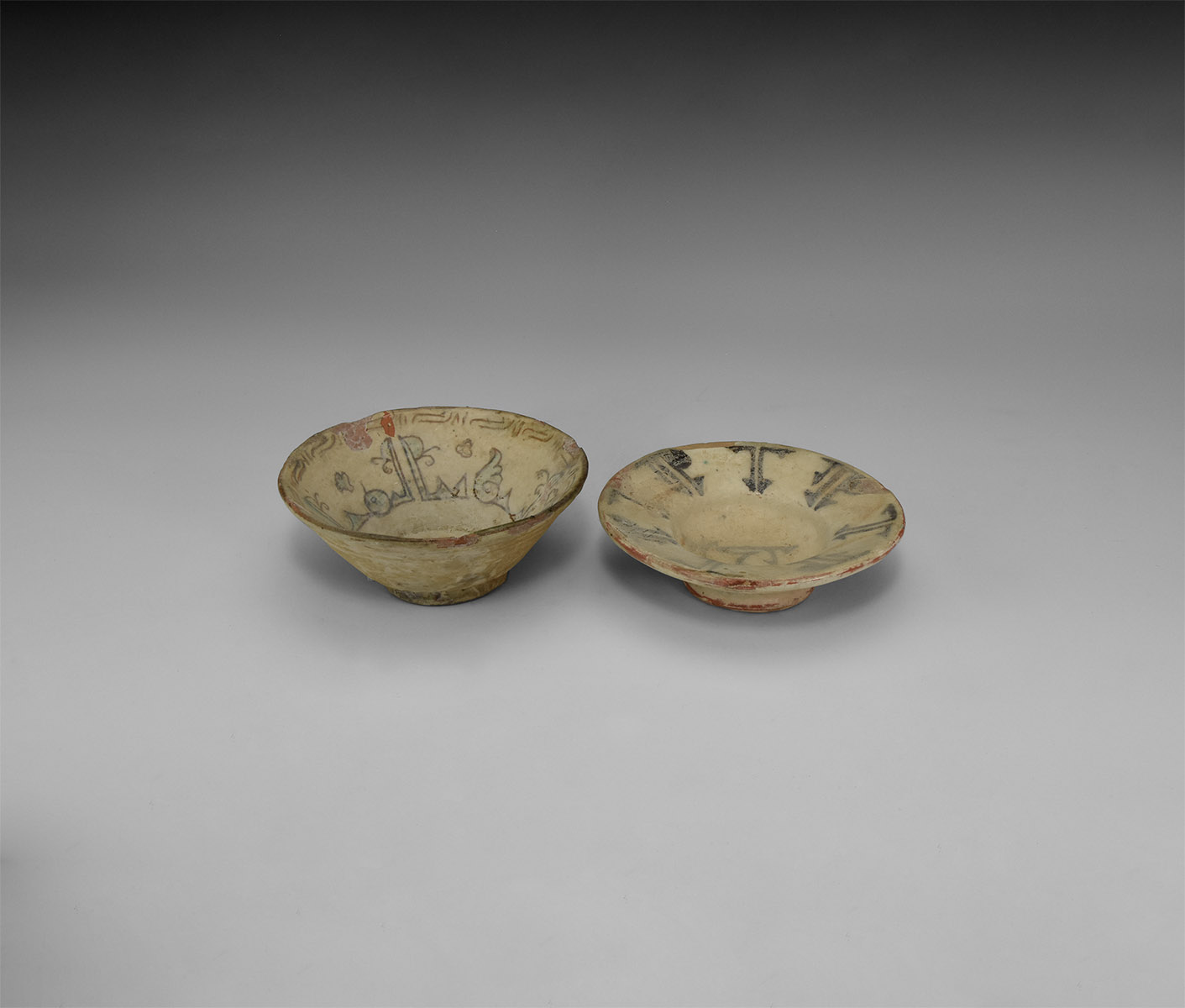 Islamic Style Glazed Bowl Pair