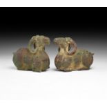 Western Asiatic Style Ram Statuette Pair