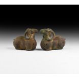 Western Asiatic Style Ram Statuette Pair