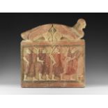 Etruscan Polychrome Plaque with Dancers