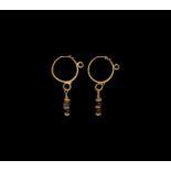 Large Parthian Gold Earring Pair