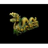 Chinese Ming Glazed Dragon Roof Tile