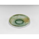 Roman Green Glass Footed Bowl