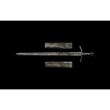 Medieval Double-Edged 'ORVSEMDNVS' Sword