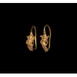 Greek Gold Astarte Earrings