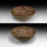 Repoussé Bowl with Hunting Scene