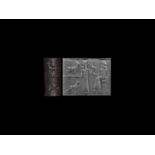 Anatolian Cylinder Seal with Worship Scene