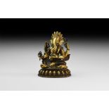 Tibetan Gilt Ganesh Figurine