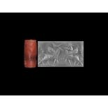 Cylinder Seal with Winged Quadrupeds