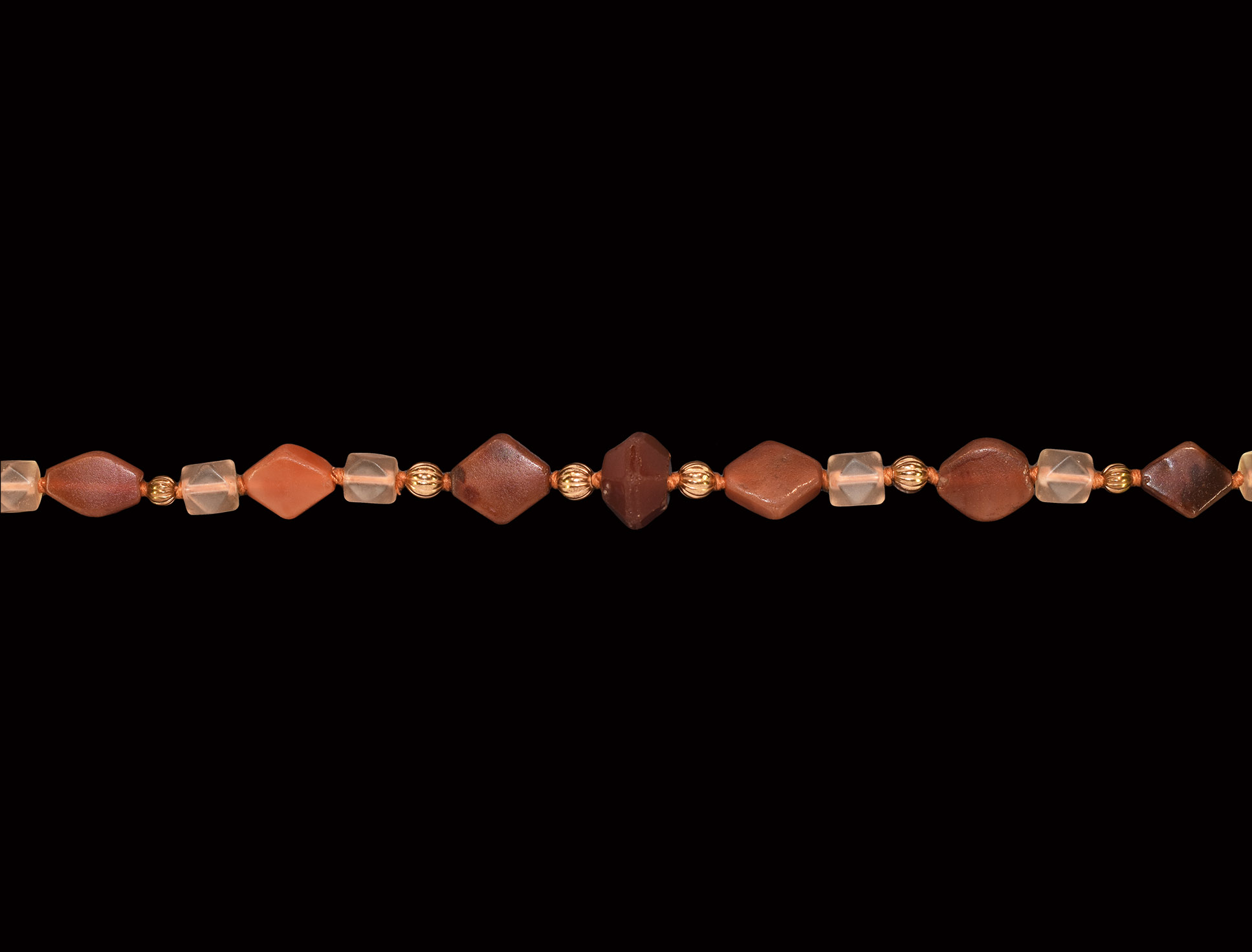 Roman Carnelian and Glass Bead Necklace