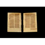 English Vulgate St Jerome Bible Manuscript Page