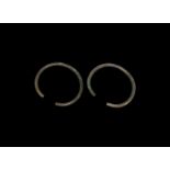 Bronze Age Decorated Arm-Ring Pair