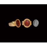 Roman Victory Gemstone in Gold Ring