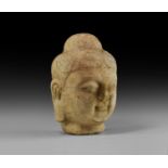 Chinese Ming Marble Buddha Head