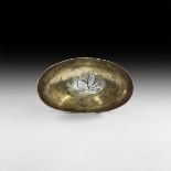 Sassanian Silver Bowl with Peacock