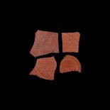Roman Decorated Red Ware Fragment Group