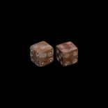 Roman 'Loaded' Bone Dice Pair