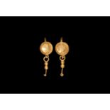 Roman Gold Earring Pair