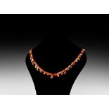 Greek Carnelian Bead Necklace String