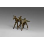 Western Asiatic Model Chariot Horse Pair