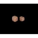 Roman Ox Bone Dice Pair