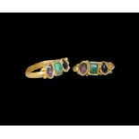 Roman Jewelled Gold Ring