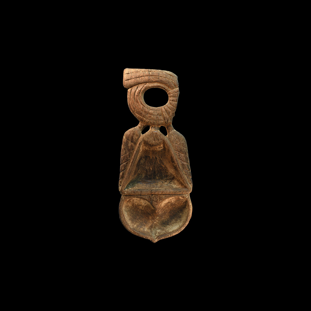 Egyptian Wooden Offering Spoon