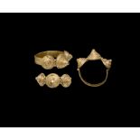 Germanic Gold Ring with Turrets