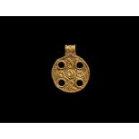 Viking Gold Filigree Pendant