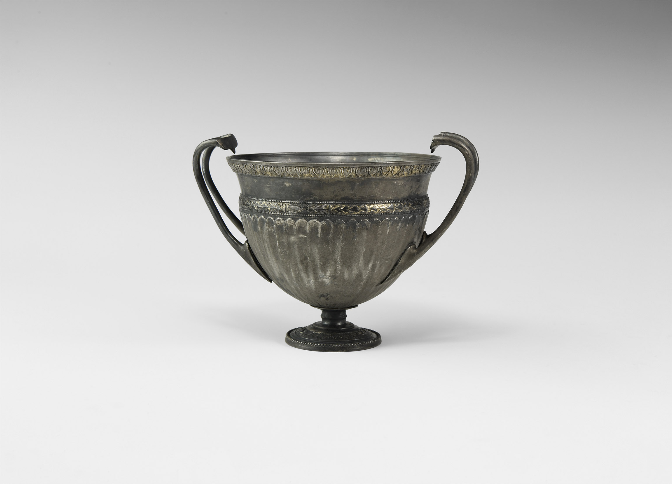 Hellenistic Gilt Silver Skyphos