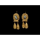 Roman Gold and Cameo Earrings