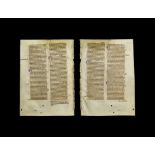 Medieval English Bible Manuscript Leaf