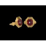 The 'Kingswood' Medieval Plantagenet Gold Ring with Garnet